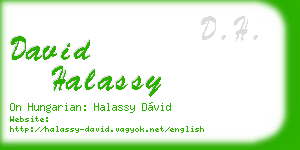 david halassy business card