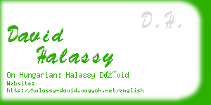 david halassy business card